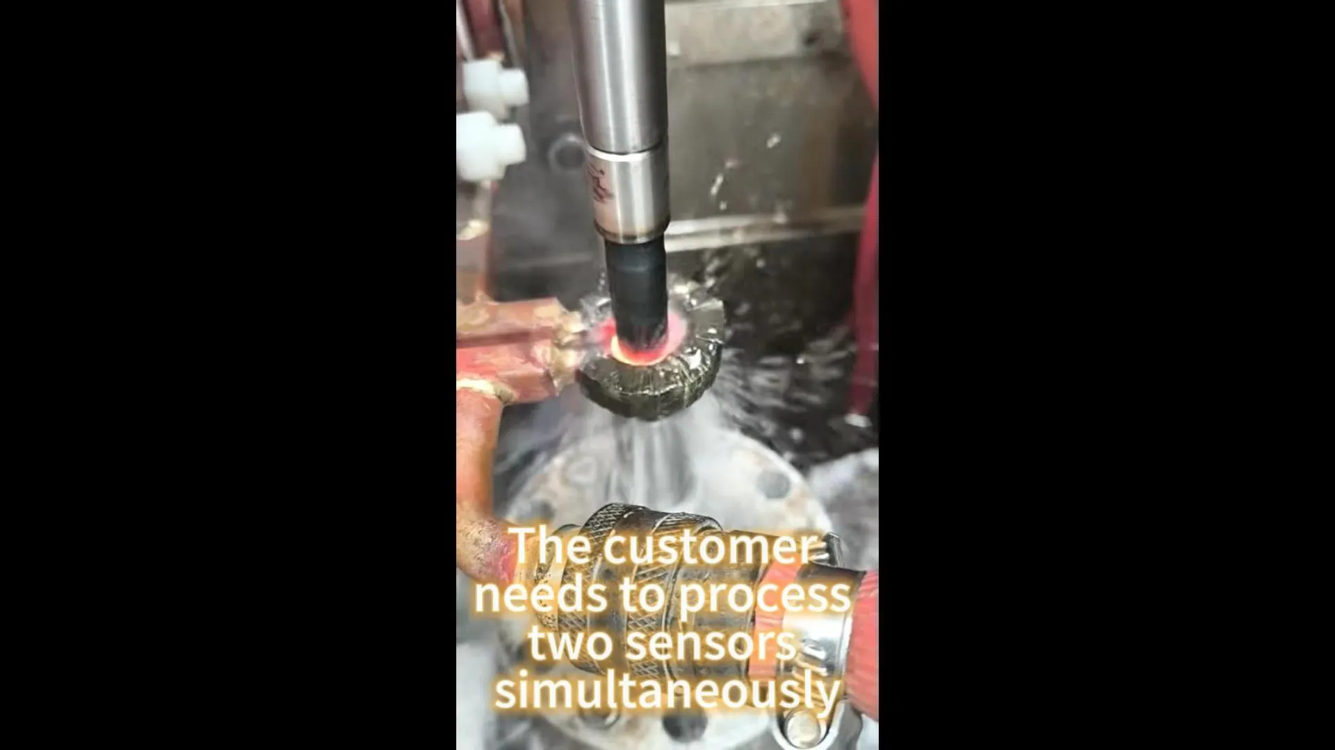 Dual-hole sensor machining short rod